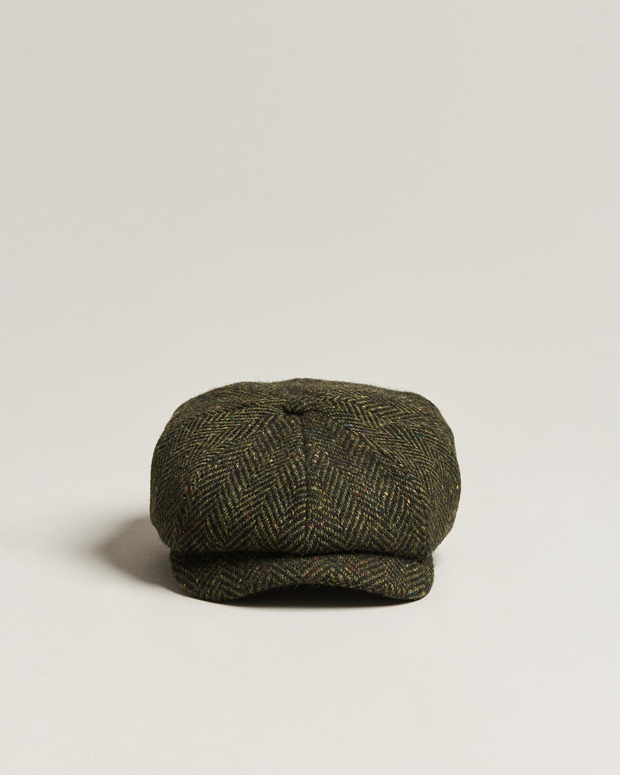 Wigéns Newsboy Retro Donegal Wool Dark Green – Verde