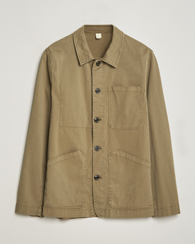 Hombres |  | Altea | Soft Cotton Shirt Jacket Olive