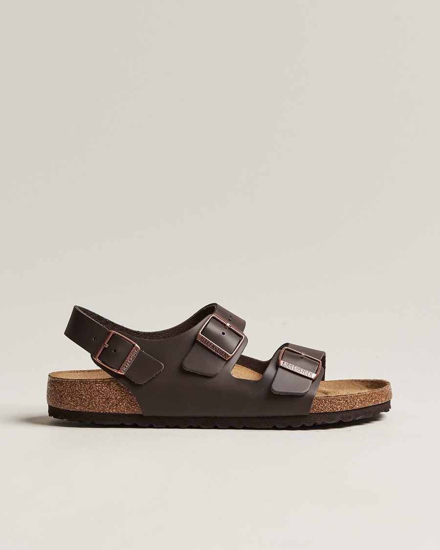 BIRKENSTOCK Milano Classic Footbed Dark Brown Leather – Marrón