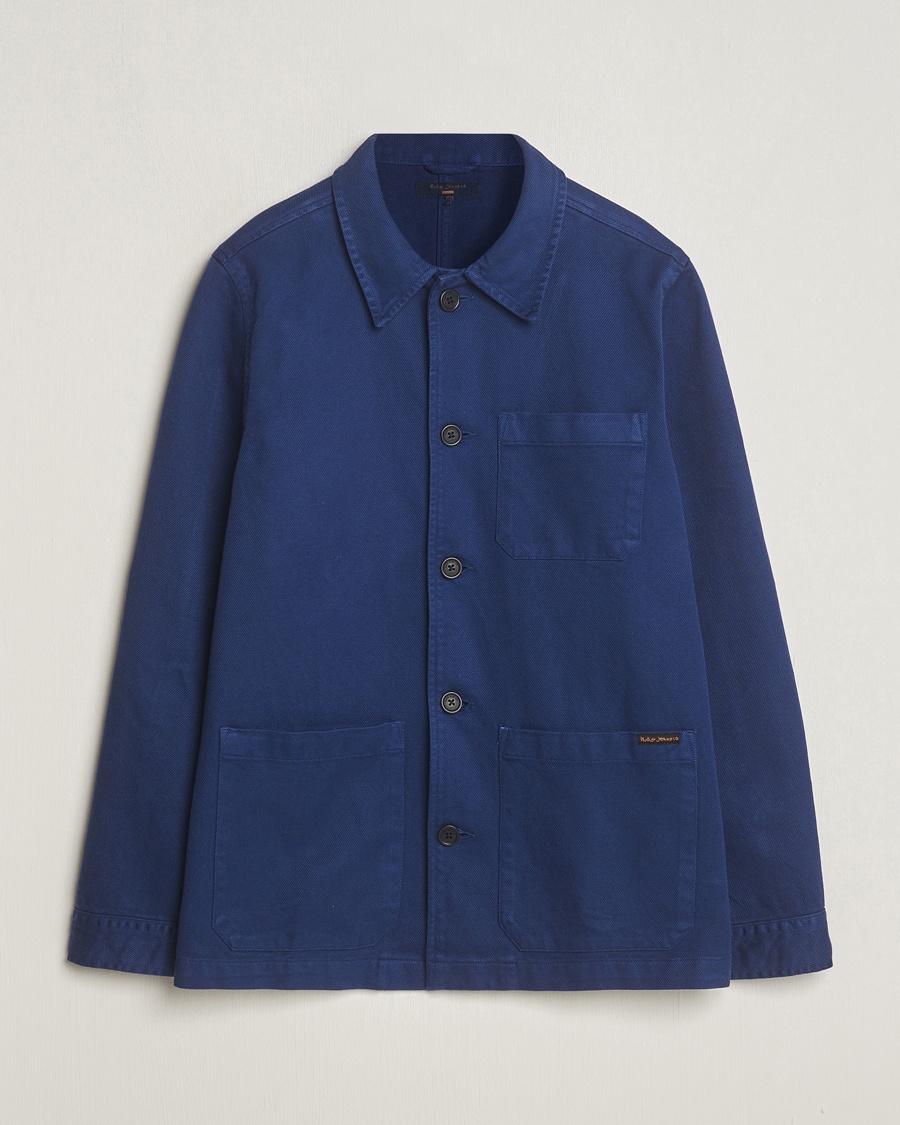 Nudie Jeans Barney Worker Overshirt Mid Blue – Azul