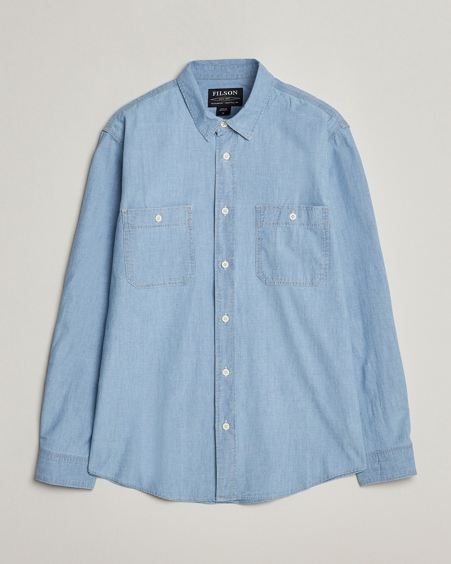 Filson Chambray CPO Shirt Light Indigo – Azul