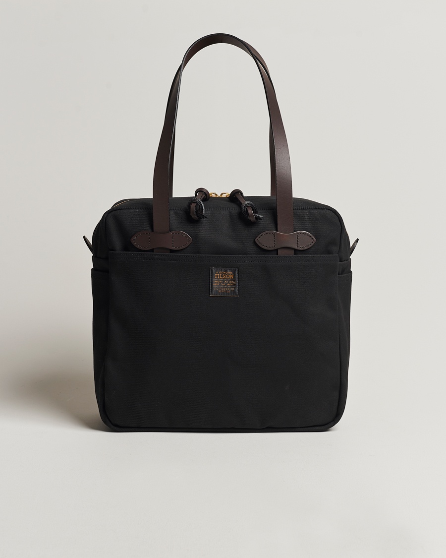 Filson Tote Bag With Zipper Black – Negro