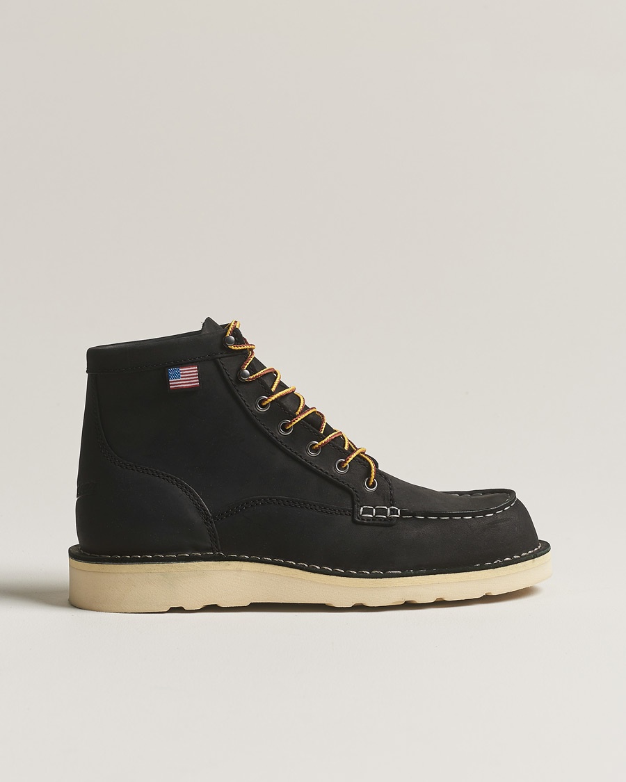 Danner Bull Run Leather Moc Toe Boot Black – Negro