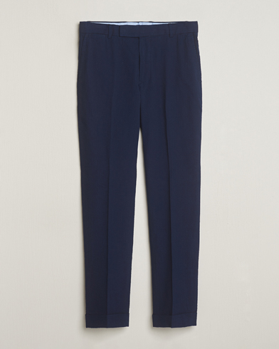 Hombres |  | Polo Ralph Lauren | Pleated Seersucker Trousers Indigo