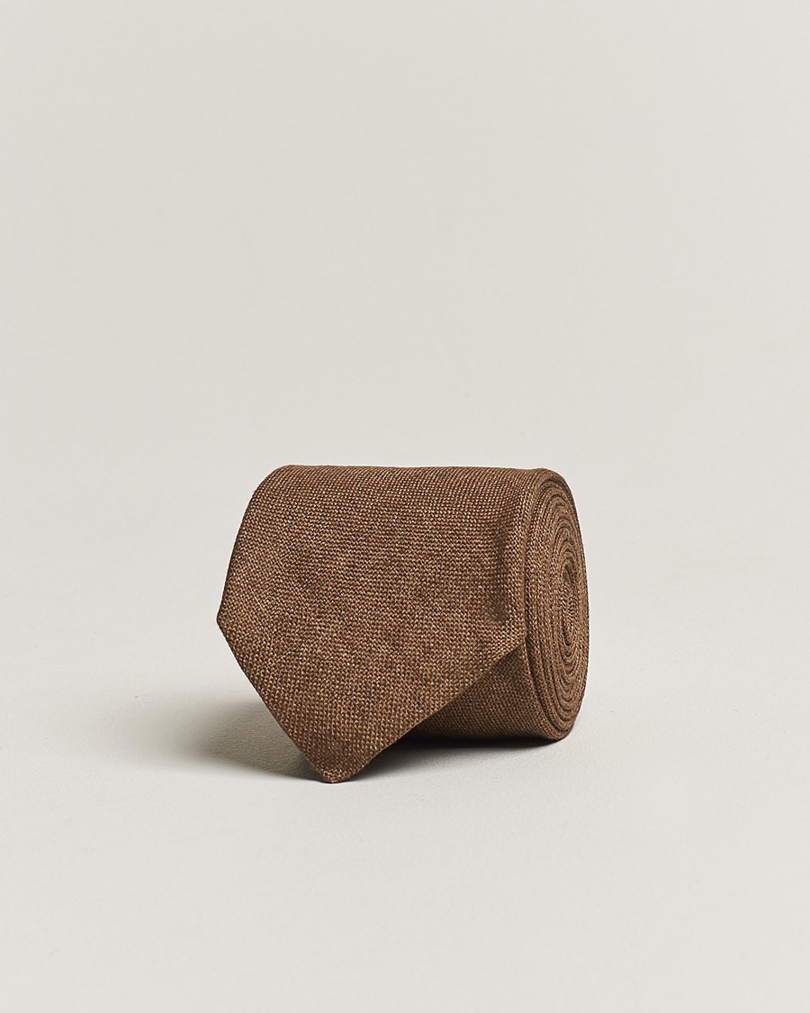 Amanda Christensen Amanda ChristensenHopsack Linen 8cm TieBrown – Marrón