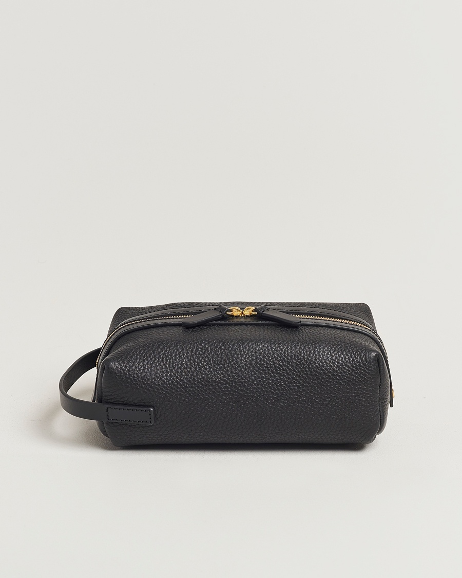 Mismo Groom Pebbled Leather Washbag Black – Negro
