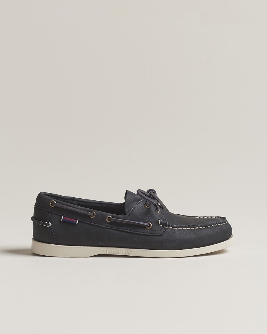 Sebago Dockside Nubuck Boat Shoe Blue Navy – Azul
