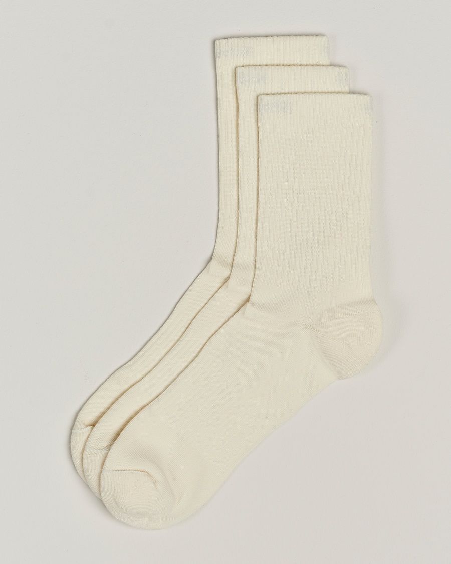 Sweyd 3-Pack Crew Cotton Socks White – Blanco