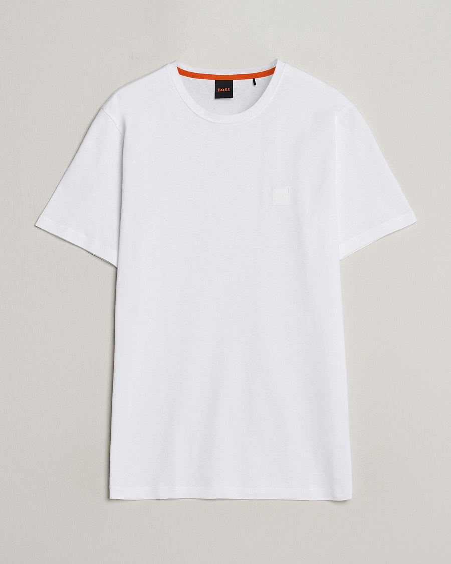 BOSS ORANGE Tales Logo Crew Neck T-Shirt White – Blanco