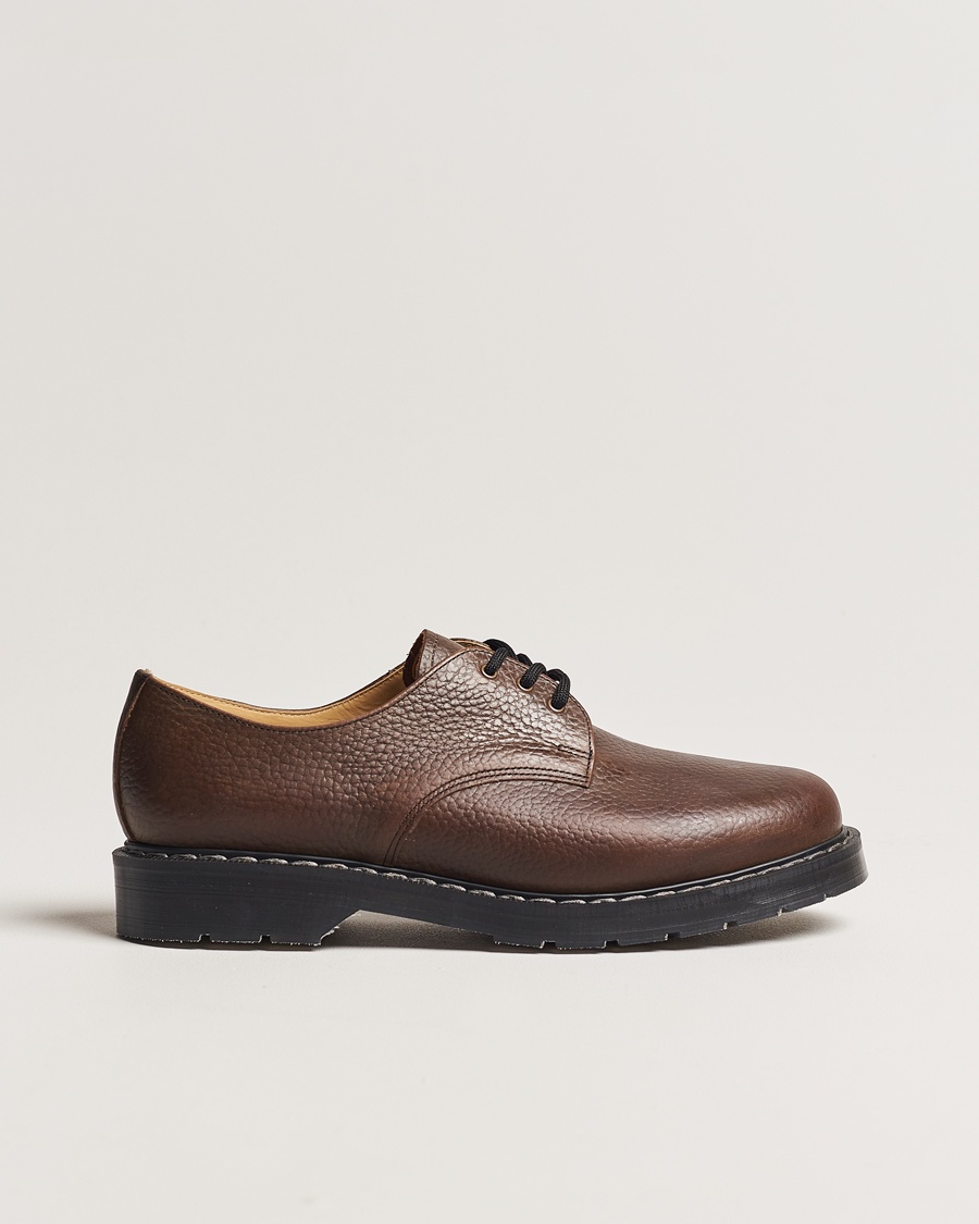 Solovair 3 Eye Gibson Shoe Brown Grain – Marrón