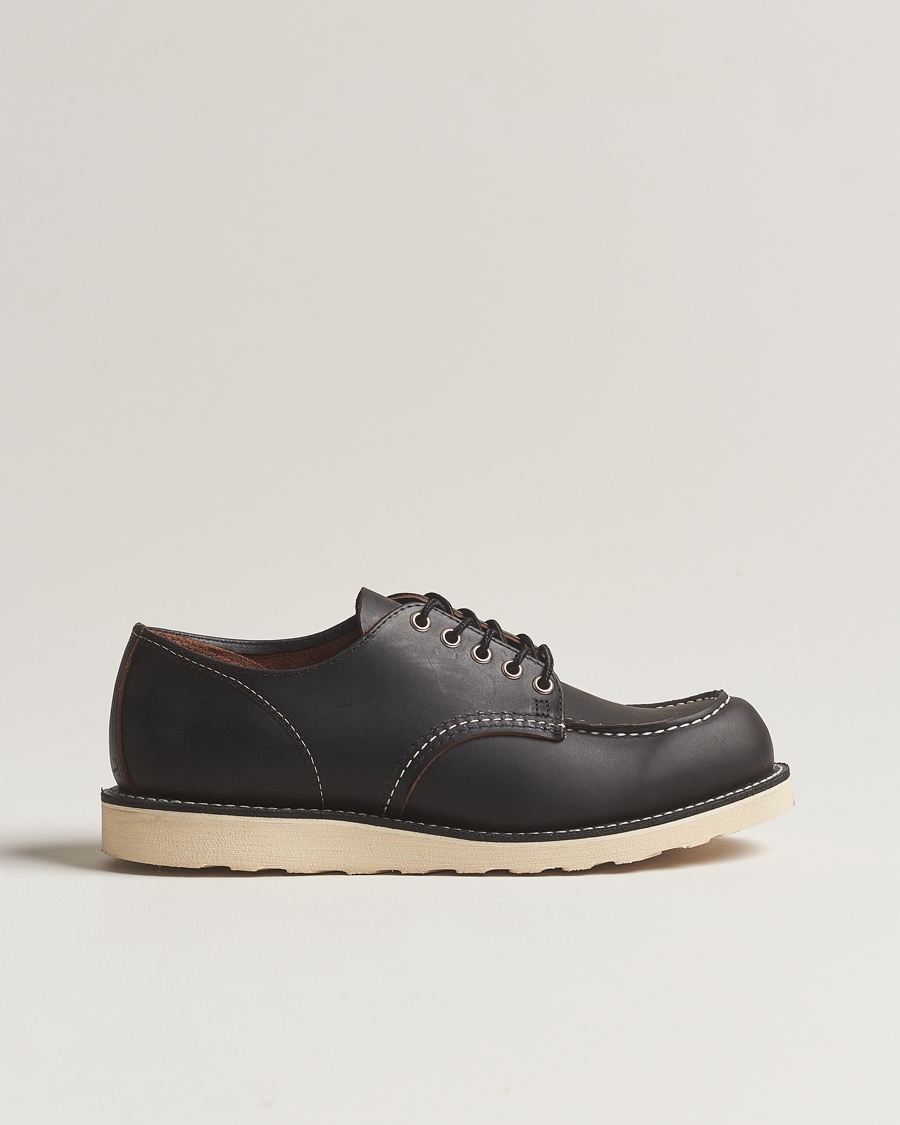 Red Wing Shoes Moc Toe Oxford Black Prairie Leather – Negro