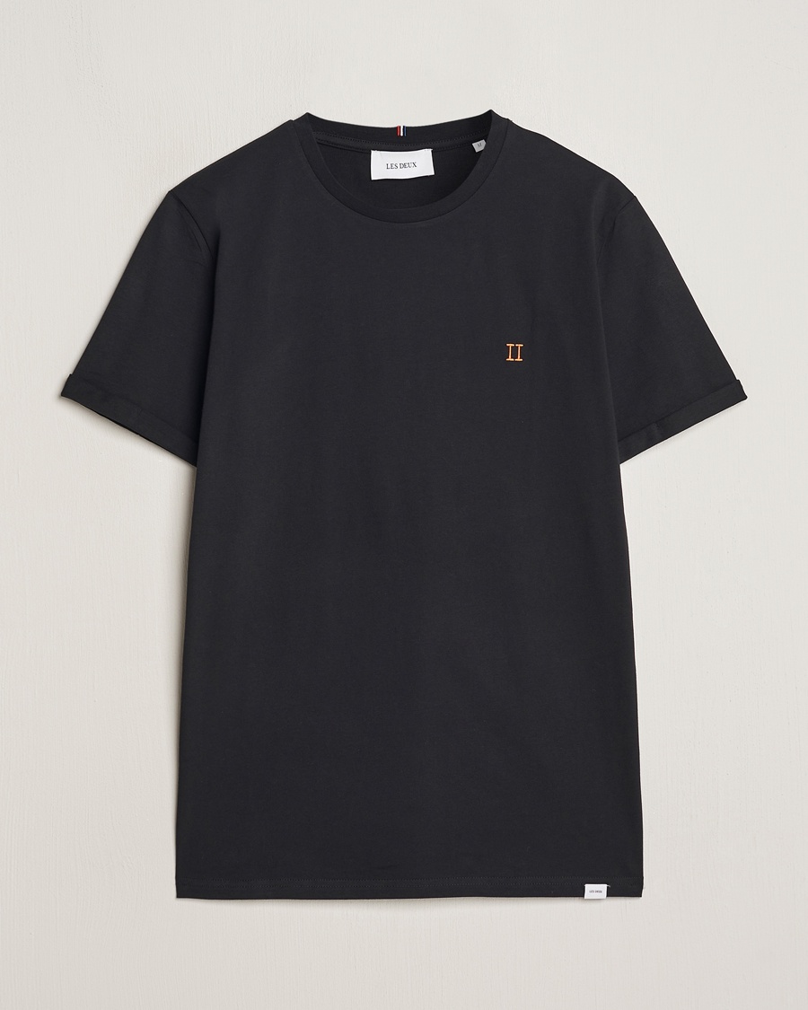 LES DEUX Nørregaard Cotton T-Shirt Black – Negro