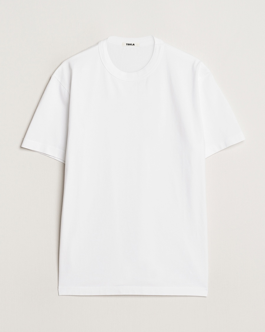 Tekla Organic Cotton Sleeping T-Shirt White – Blanco