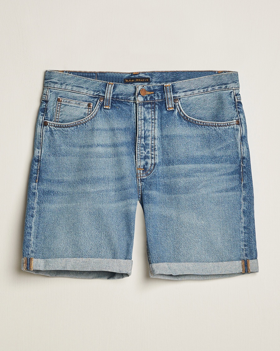 Nudie Jeans Josh Denim Shorts Blue Haze – Azul