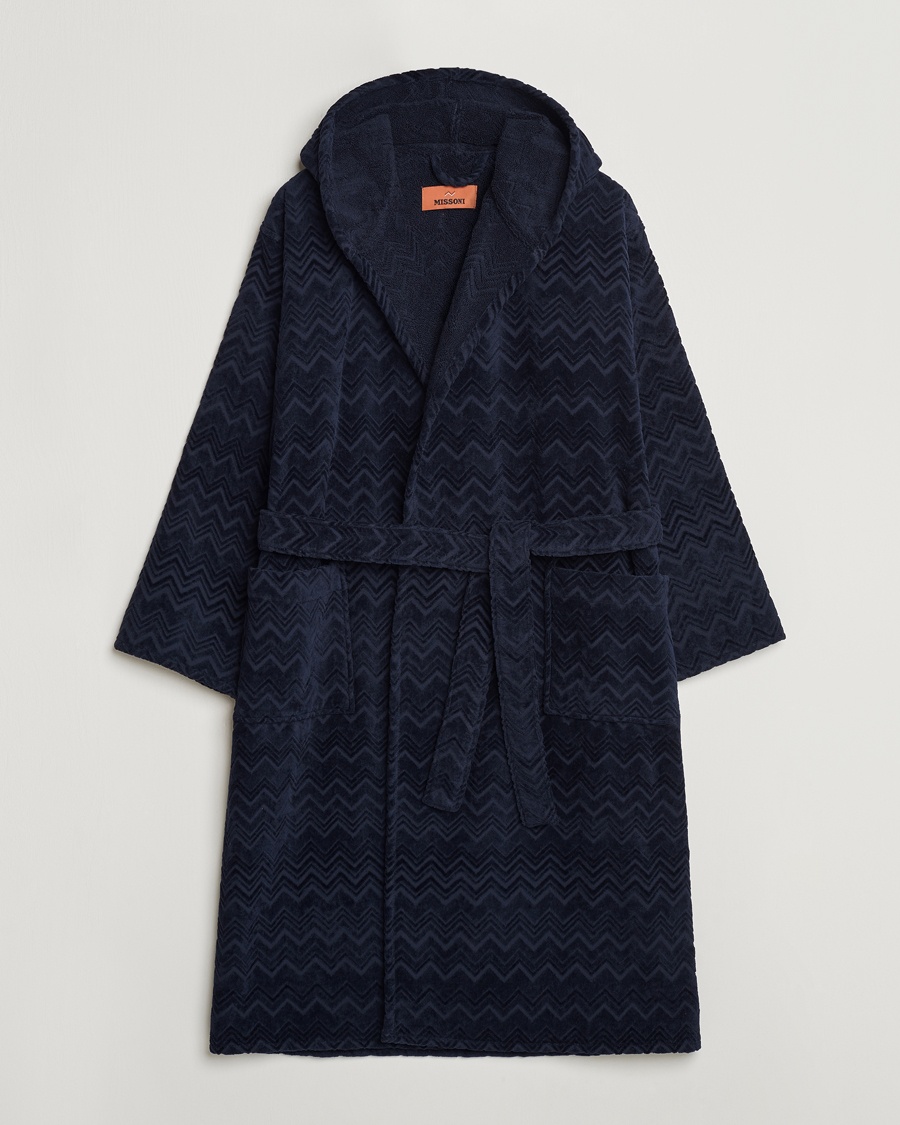 Missoni Home Chalk Bath Robe Navy – Azul