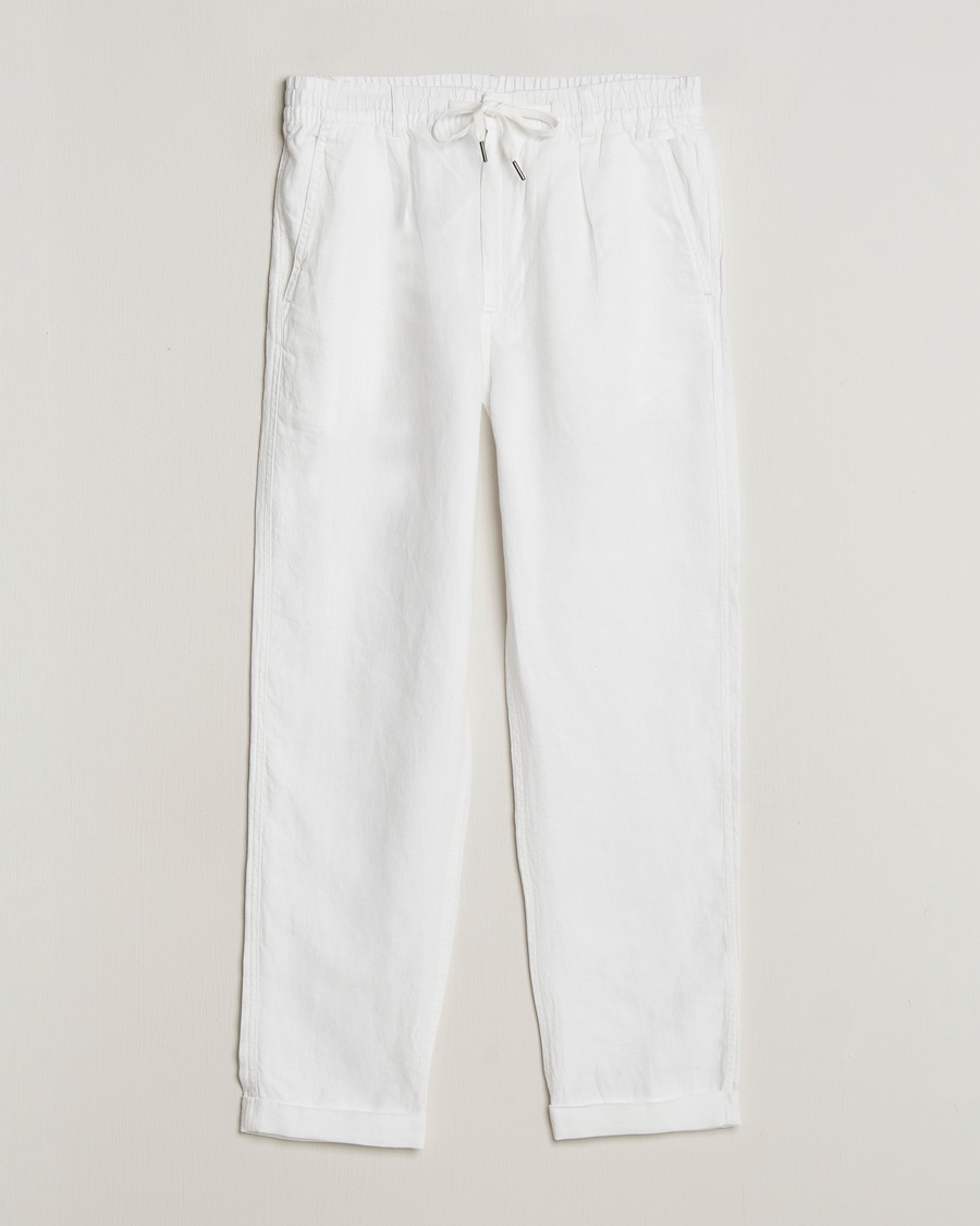 Polo Ralph Lauren Prepster Linen Trousers Ceramice White – Blanco