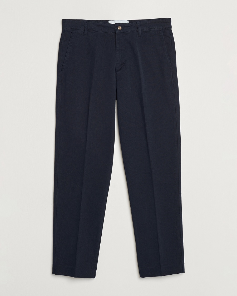 A Day's March Miller Cotton/Lyocell Trousers Navy – Azul