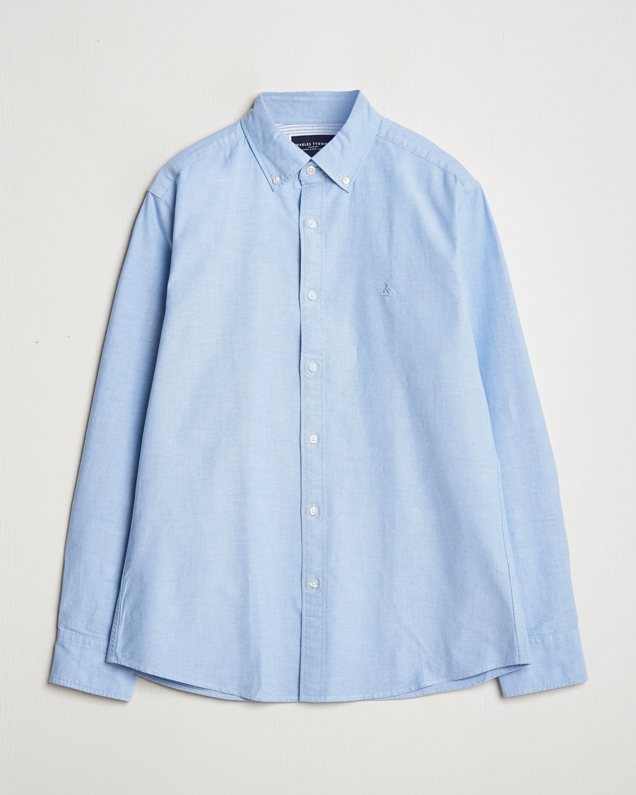 Charles Tyrwhitt Button Down Stretch Oxford Shirt Sky Blue – Azul