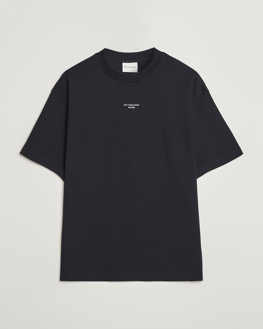 Drôle de Monsieur Classic Slogan T-Shirt Black – Negro