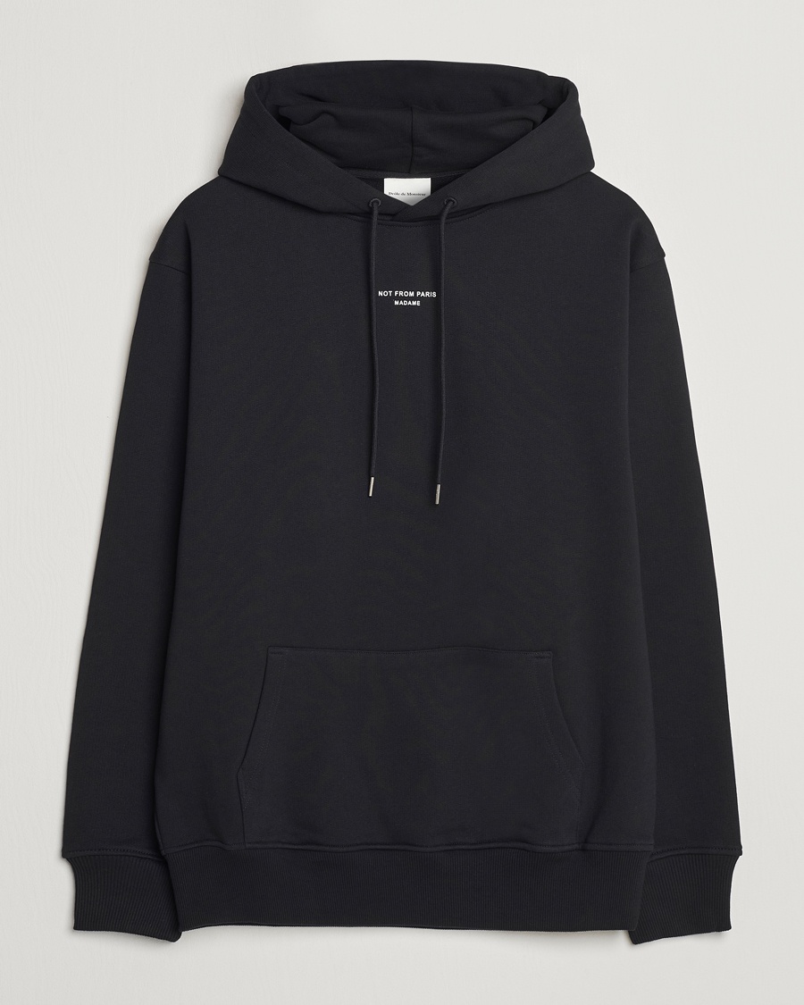 Drôle de Monsieur Classic Slogan Hoodie Black – Negro