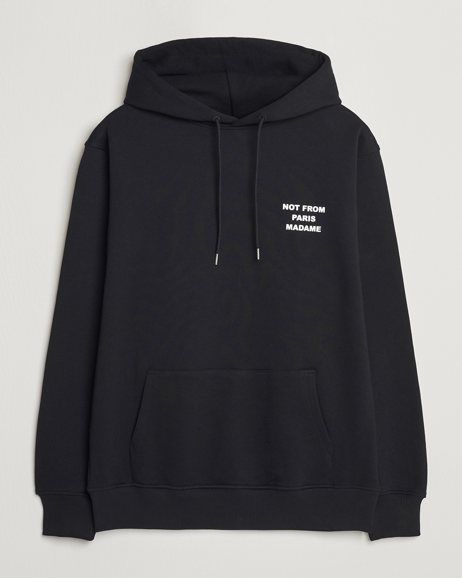 Drôle de Monsieur Slogan Hoodie Black – Negro