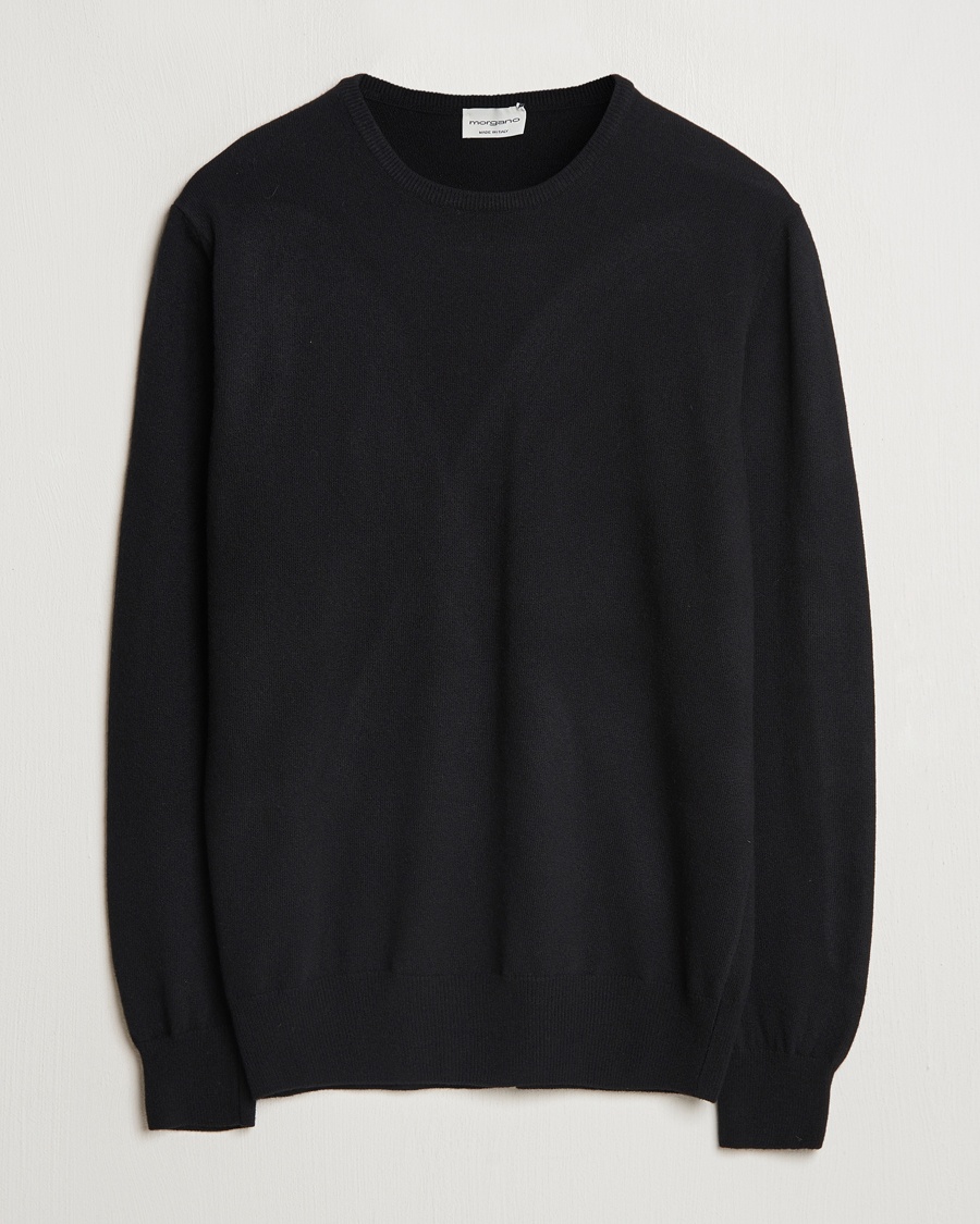 Morgano Wool/Cashmere Crewneck Black – Negro