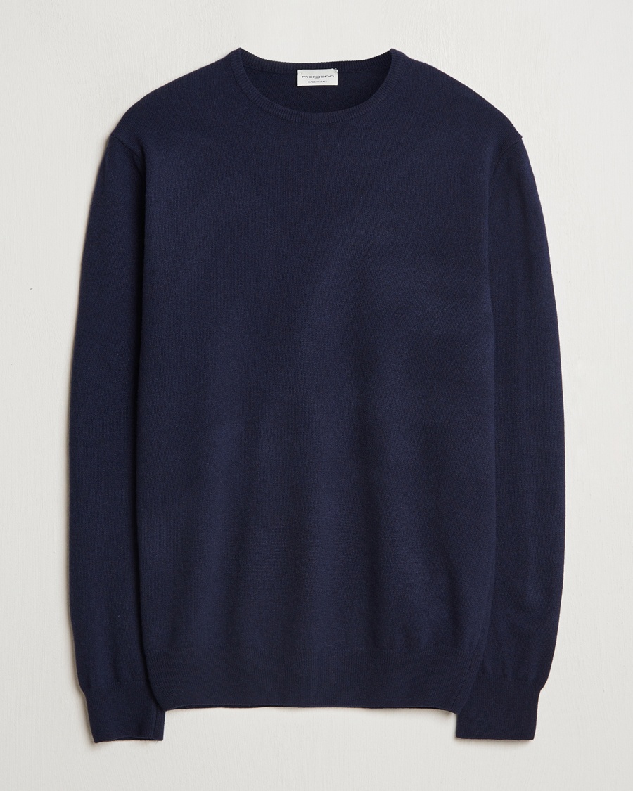 Morgano Wool/Cashmere Crewneck Navy – Azul