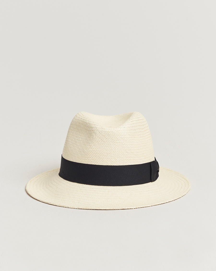 Wigéns Panama Hat White/Black – Blanco
