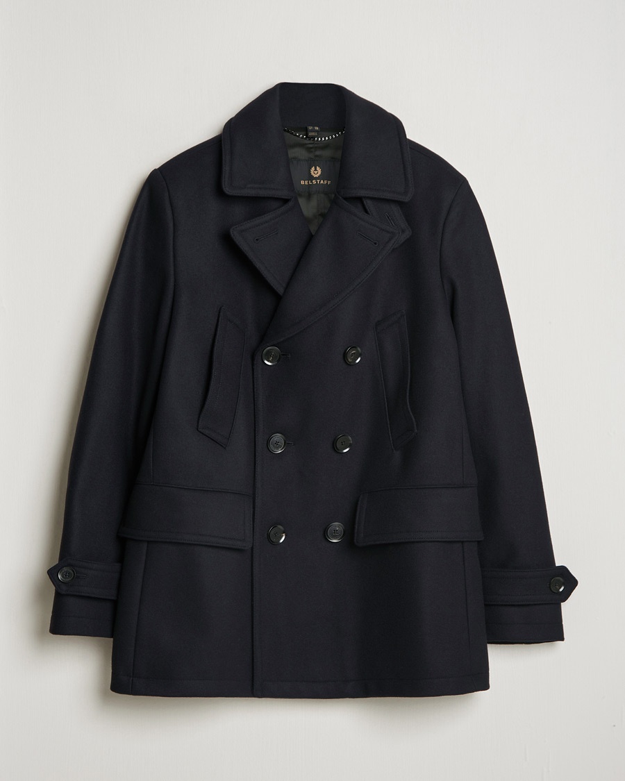Belstaff Milford Wool Peacoat Ink Blue – Azul