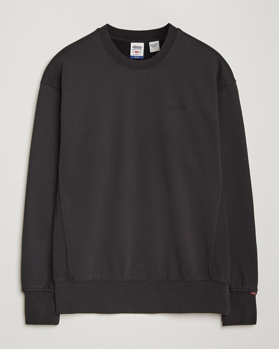 Levi's Garment Dyed Authentic Crew Neck Sweatshirt Black – Negro
