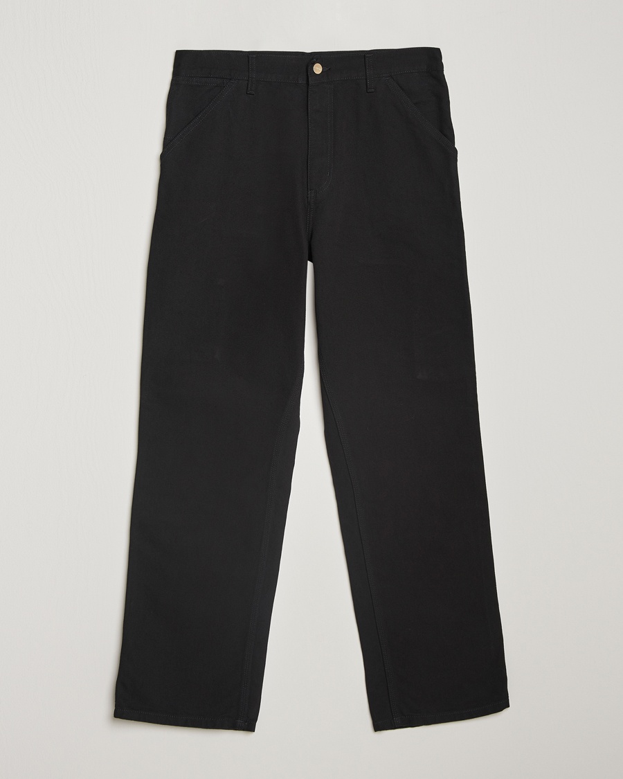 Carhartt WIP Single Knee Pants Dearborn Canvas Black – Negro