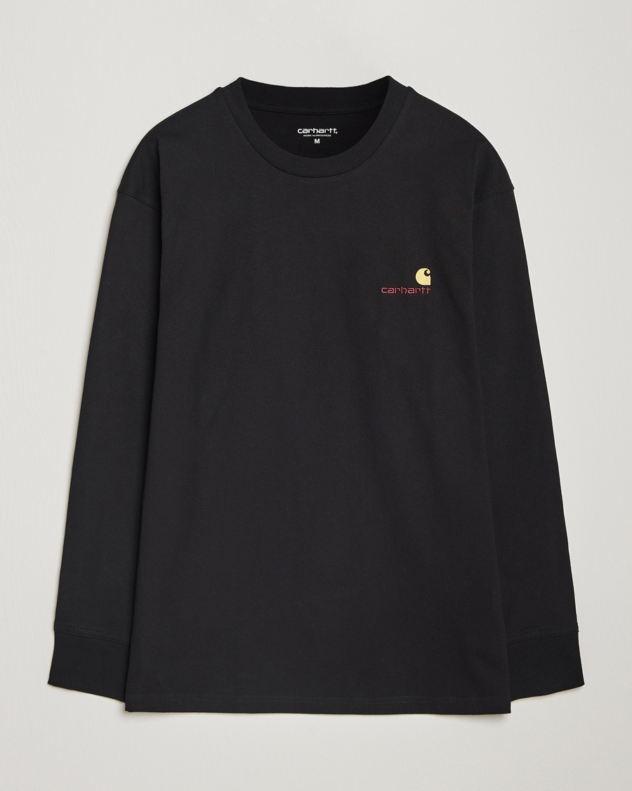 Carhartt WIP American Script Long Sleeve T-Shirt Black – Negro