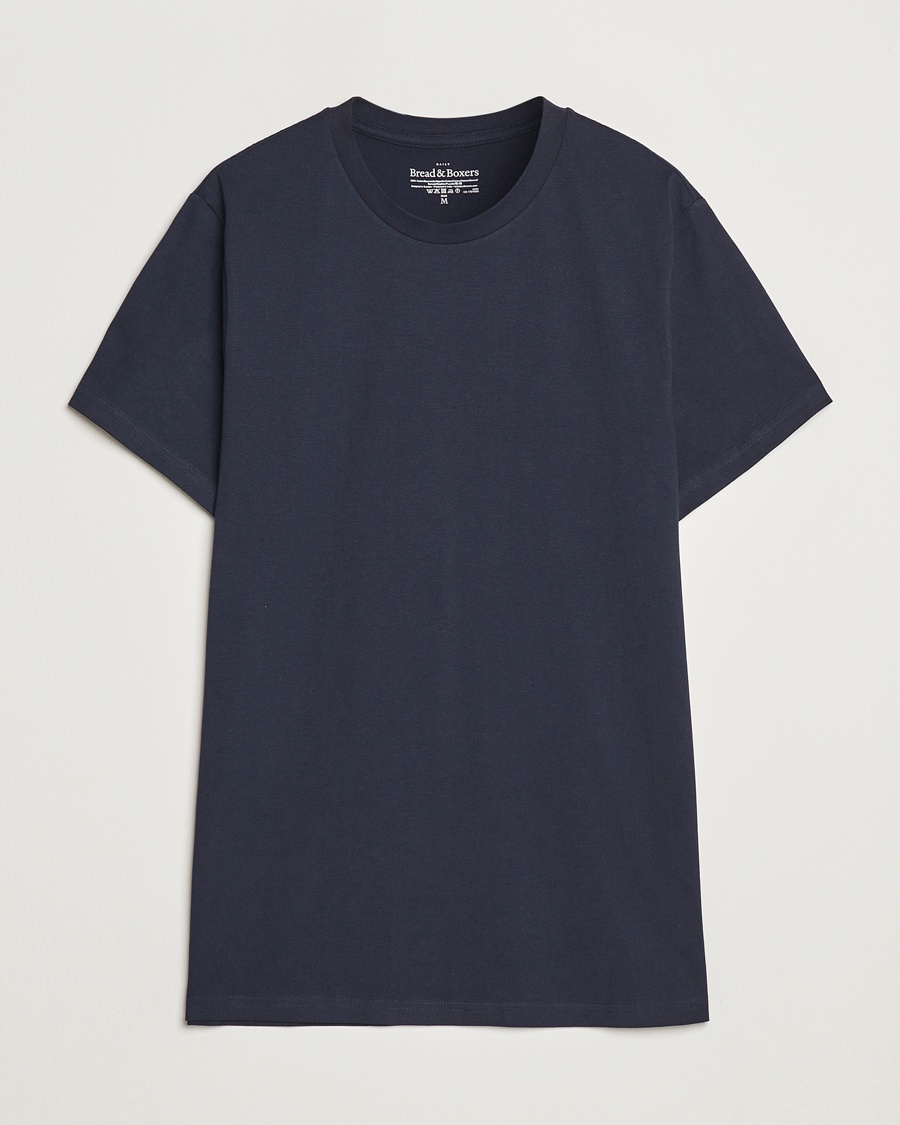 Bread & Boxers Crew Neck Regular T-Shirt Dark Navy – Azul