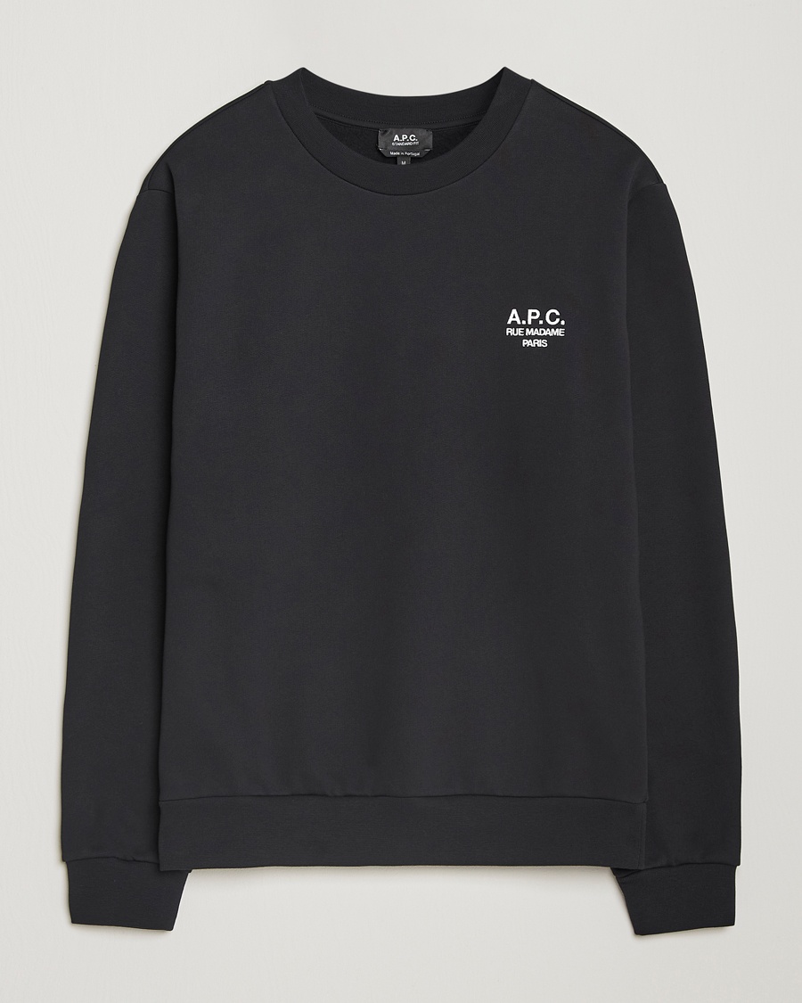 A.P.C. Rue Madame Sweatshirt Black/White – Negro