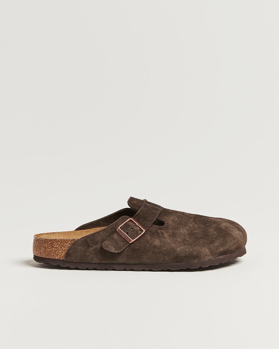 BIRKENSTOCK Boston Soft Footbed Mocca Suede – Marrón