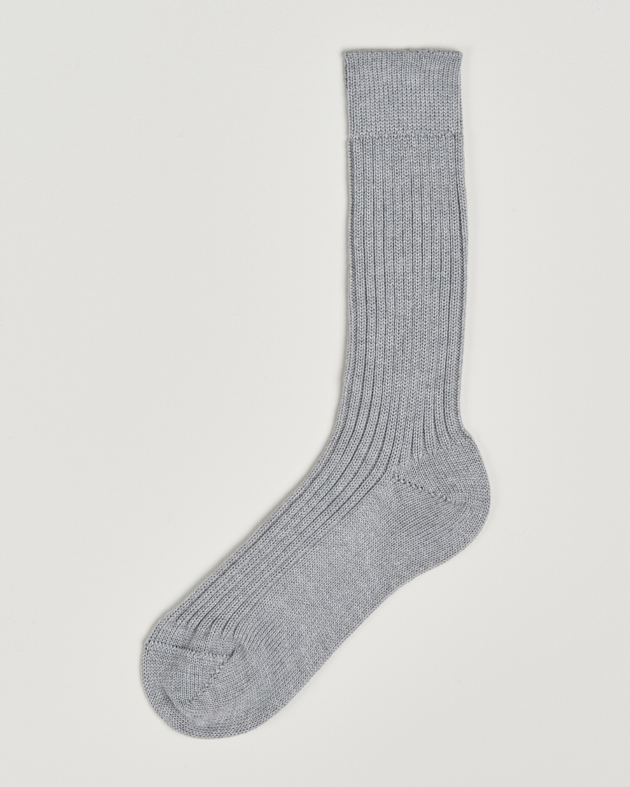 Bresciani Heavy Wool Socks Light Grey – Gris