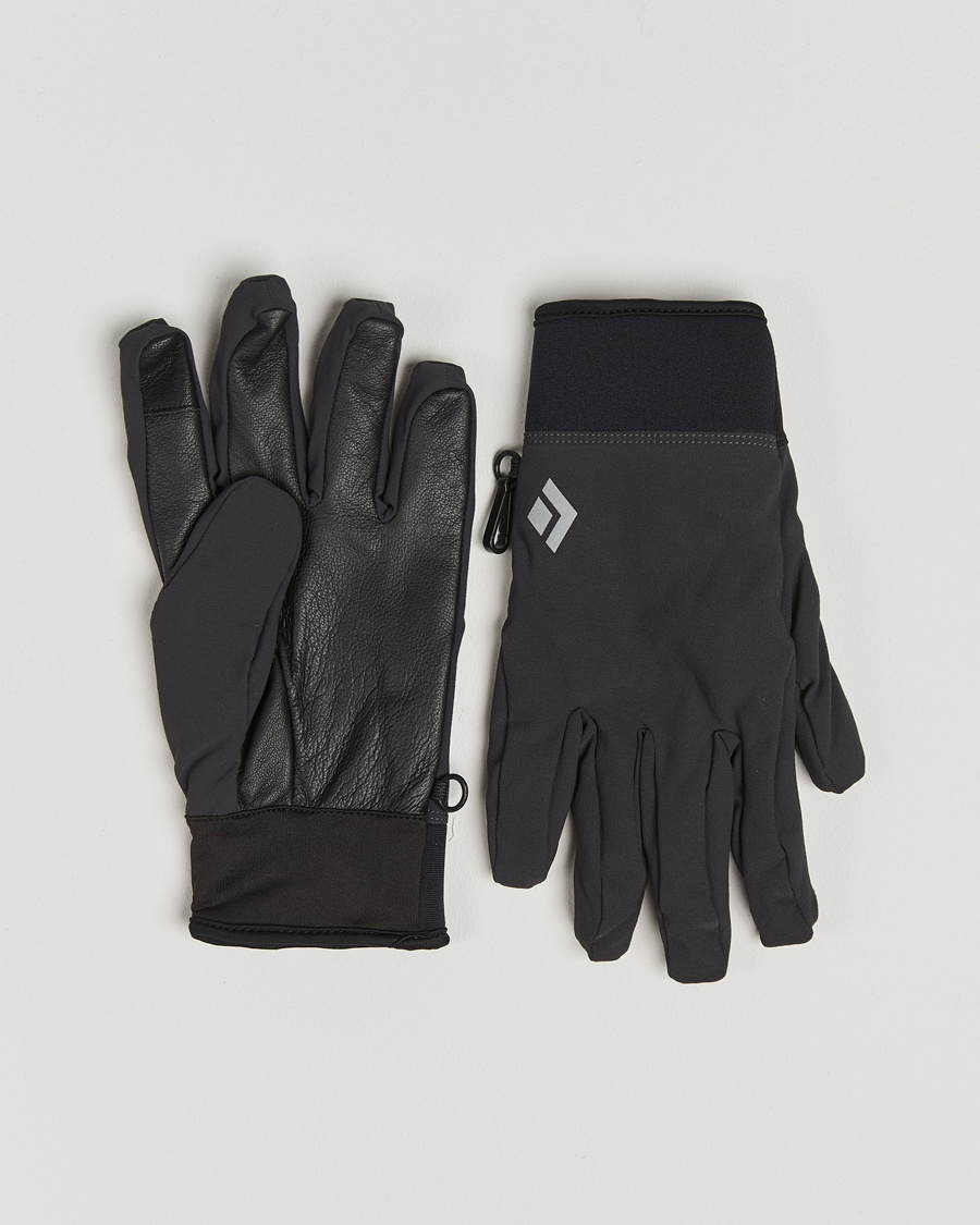 Black Diamond Midweight Softshell Gloves Smoke – Negro