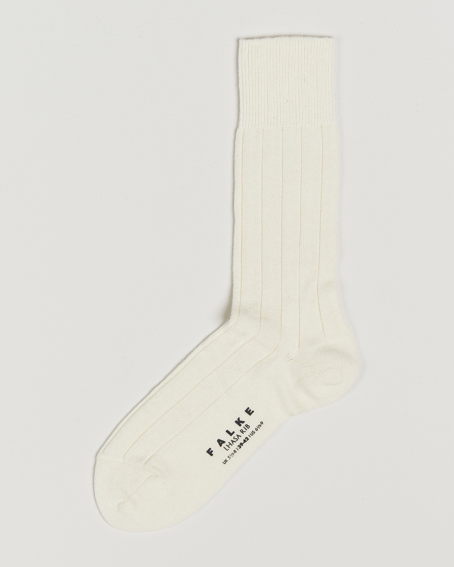 Falke Lhasa Cashmere Socks Off White – Blanco