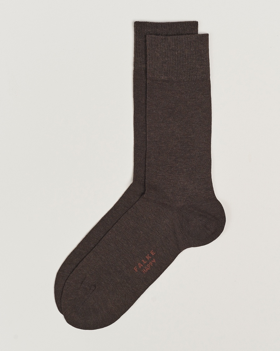 Falke Happy 2-Pack Cotton Socks Dark Brown – Marrón