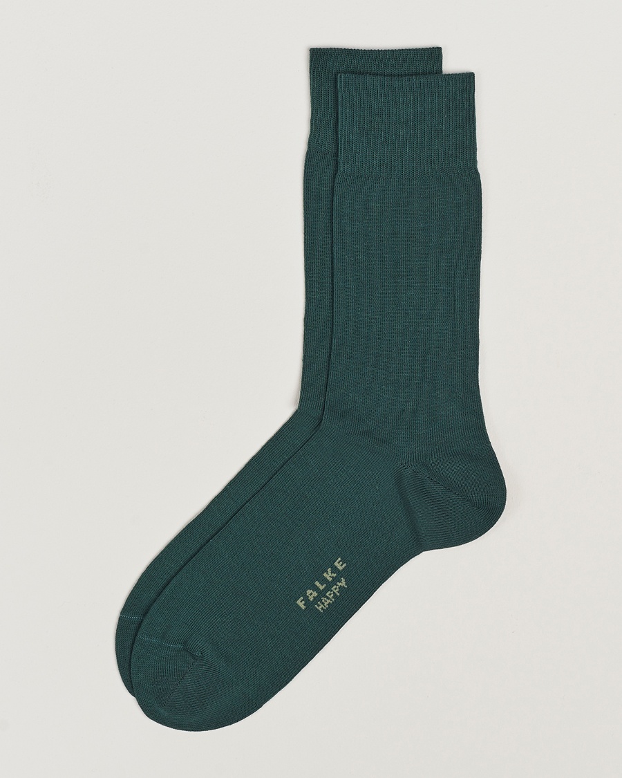 Falke Happy 2-Pack Cotton Socks Hunter Green – Verde
