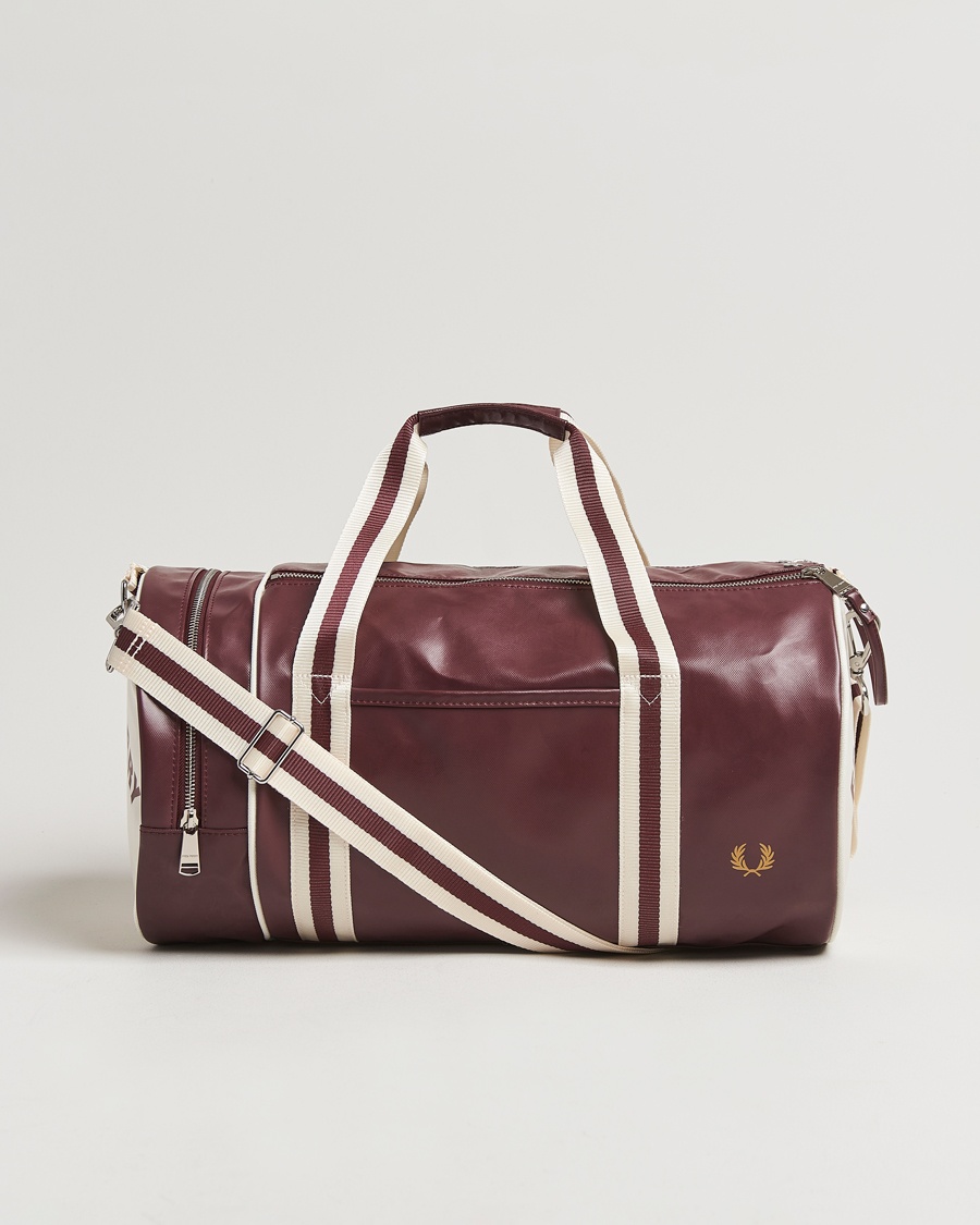 Fred Perry Fred PerryClassic Barrel BagOxblood/Ecru – Blanco