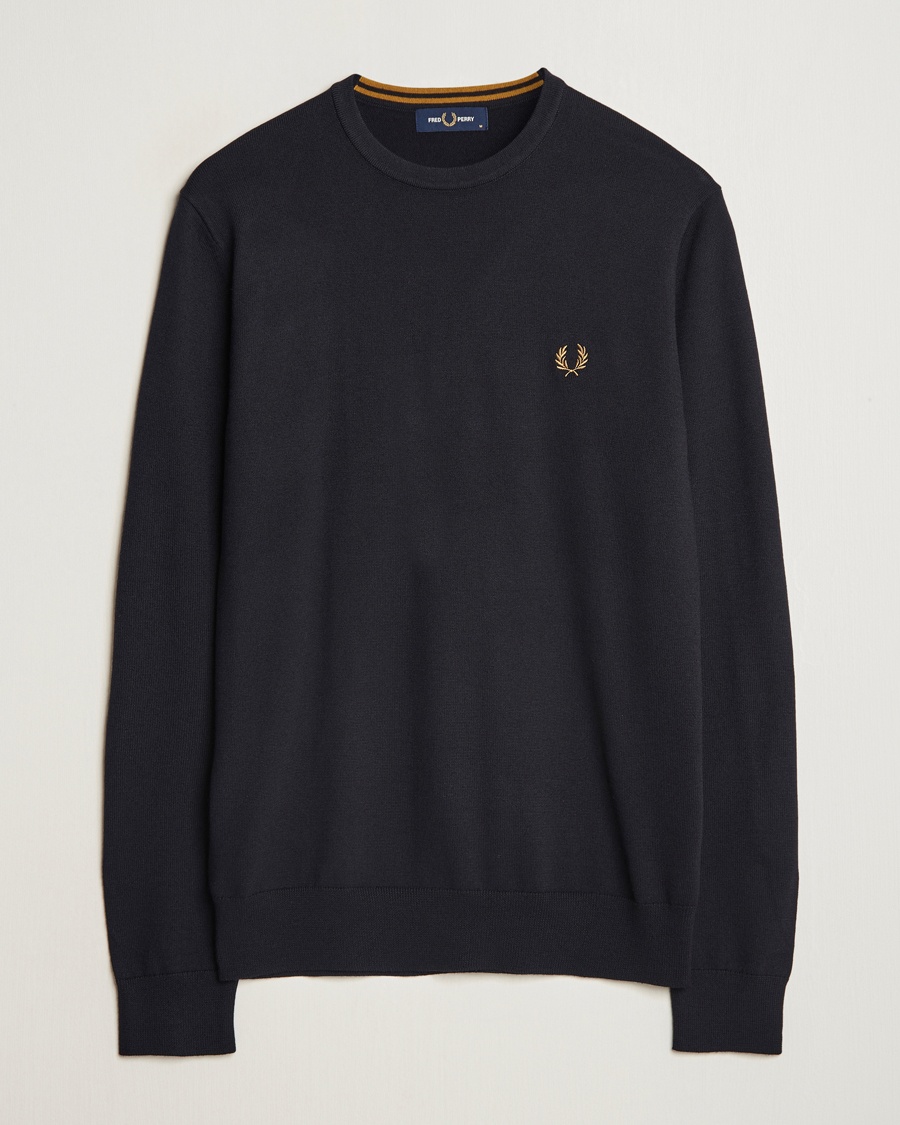 Fred Perry Classic Crew Neck Jumper Navy – Azul