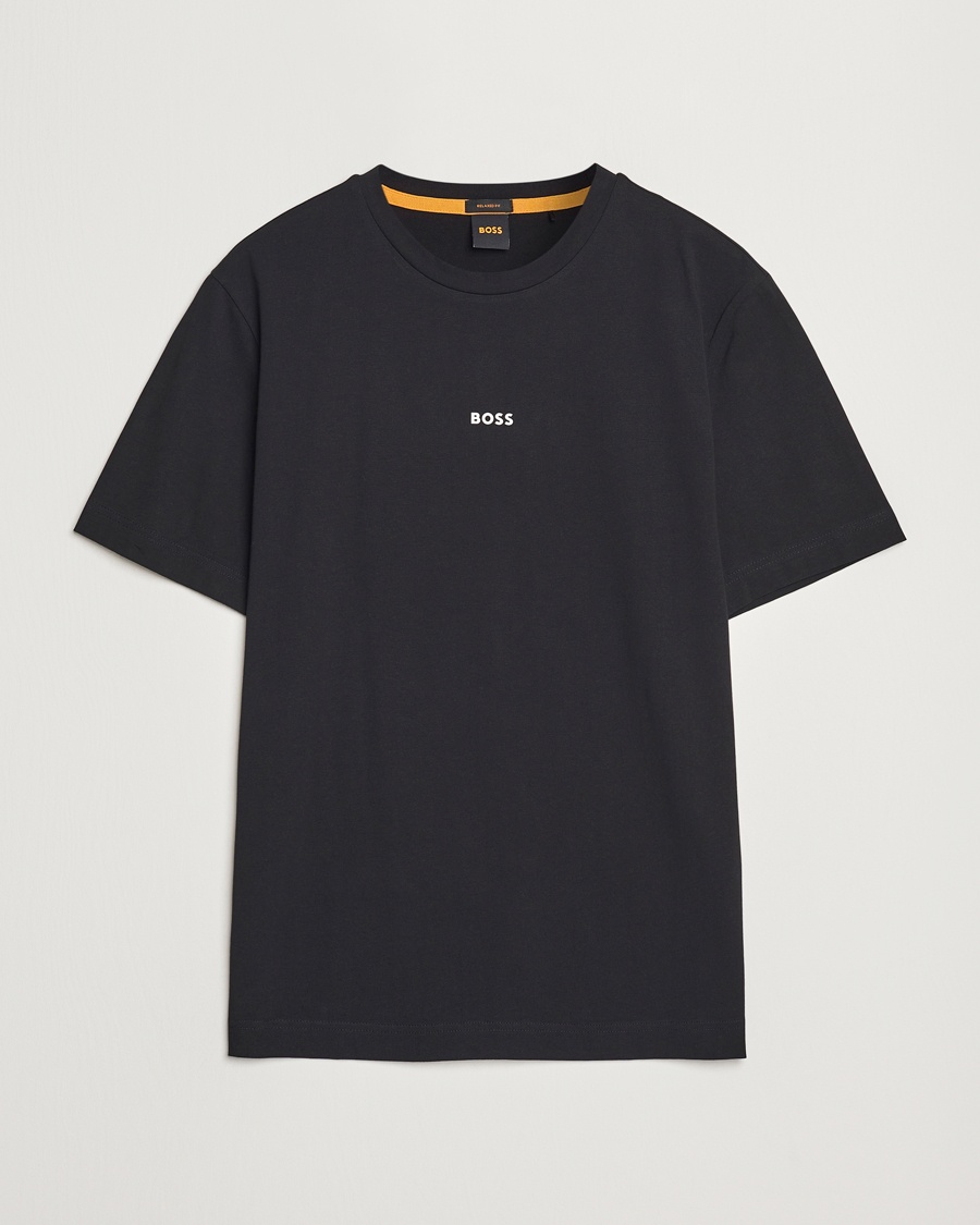 BOSS ORANGE Tchup Logo Crew Neck T-Shirt Black – Negro