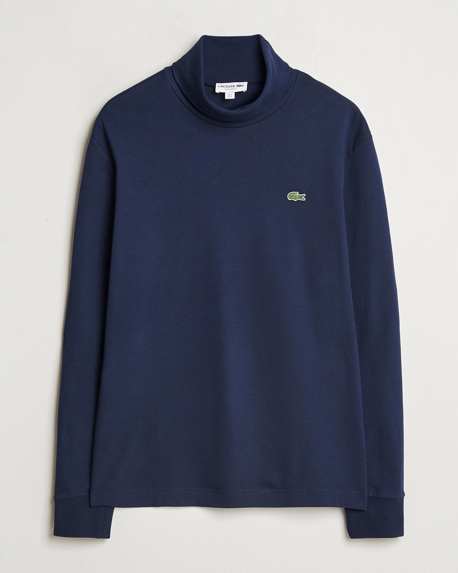 Lacoste Interlock Cotton Rollneck Navy – Azul
