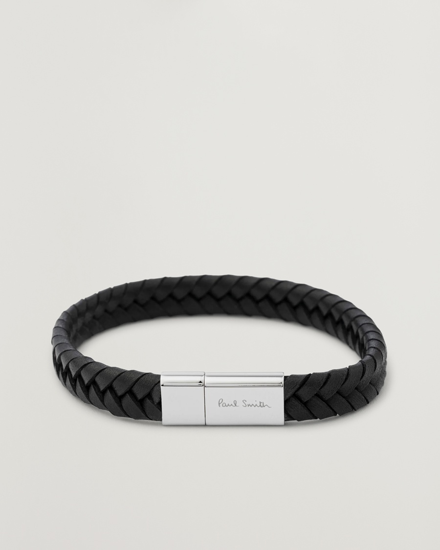 Paul Smith Two Tone Leather Bracelet Black – Negro