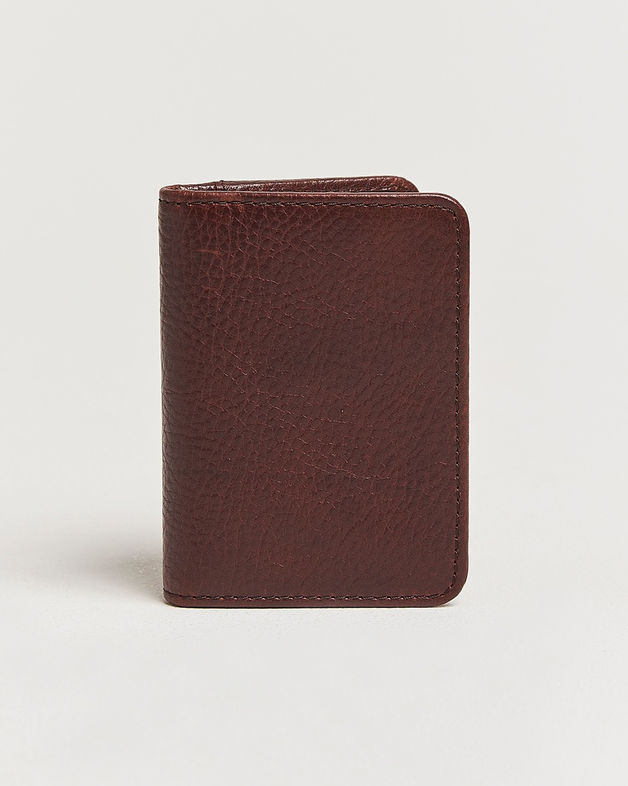 Loake Shoemakers Fenchurch Grained Leather Card Holder Dark Brown – Marrón