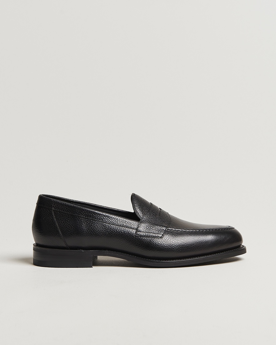 Loake Shoemakers Imperial Grained Penny Loafer Black – Negro