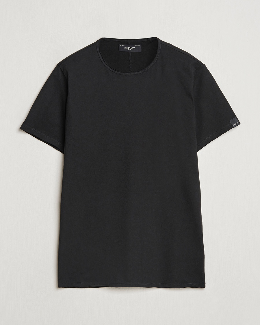 Replay Crew Neck T-Shirt Black – Negro