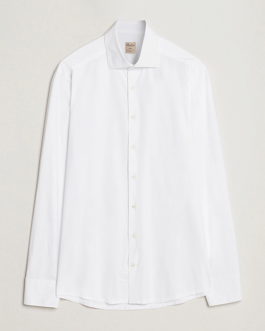 Stenströms Slimline Stretch Jersey Shirt White – Blanco