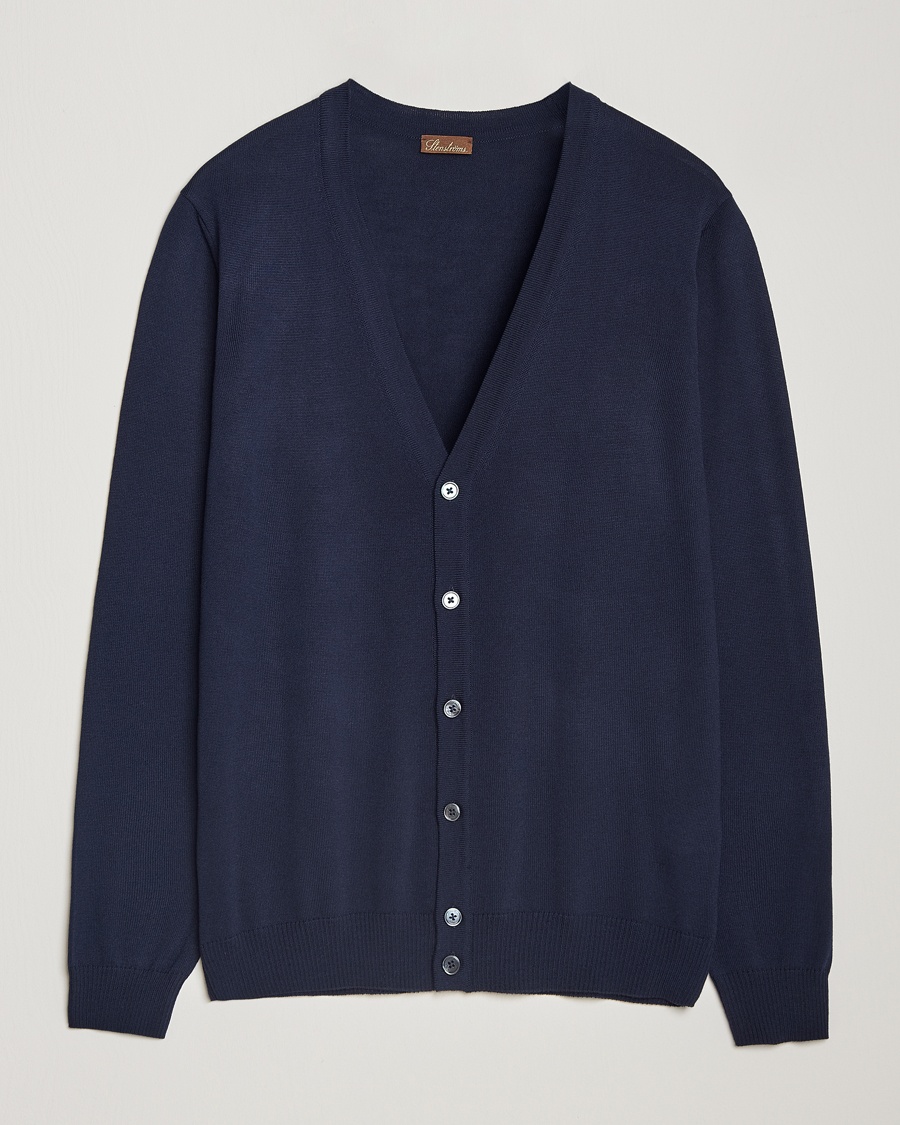 Stenströms Merino Cardigan Navy – Azul